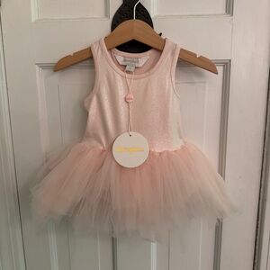 Metallic Ballet Pink Tutu Dress